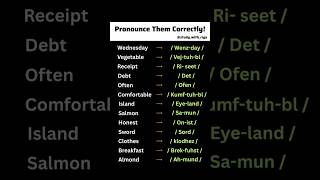 ✨Stop Mispronouncing These Words!✨ #pronunciationguide #learningenglish #fyp #trendingshorts #shorts