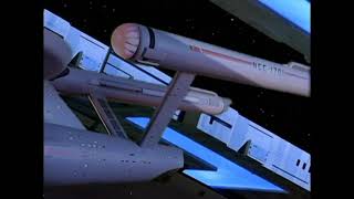 My rendition of The TOS Enterprise leaving Space Dock