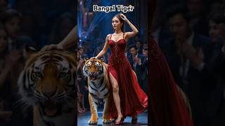 Bangal Tiger with beautiful girl #animationhub