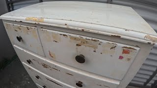 1900s DRESSER restoration GORGEOUS GRAIN revealed