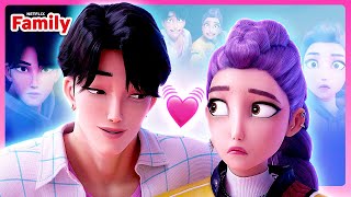 Rumi & Jinu Secretly Flirting for 4+ Minutes | KPop Demon Hunters | Netflix Family