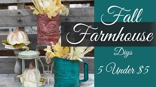 Fall Farmhouse DIYs | Five Under $5 | Fall Thrift Flips