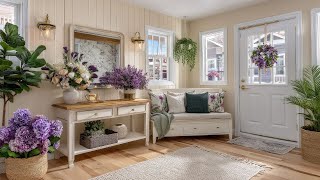 Beautiful and Cozy Cottage Will Make You Fall in Love | Antique Purple Cream Farmhouse Cottage