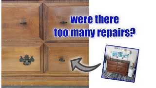 Maple Dresser Restoration | Crawford Furniture #furniturerefinishing #solidwood #fauxfinishing