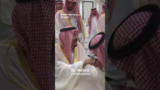 Saudi King Salman performs eid prayers in Jeddah