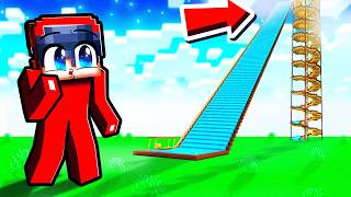 Minecraft で世界最大のウォータースライダーを作りました!