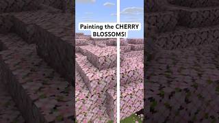 Painting the CHERRY BLOSSOMS in Minecraft! #paintedpixelspack