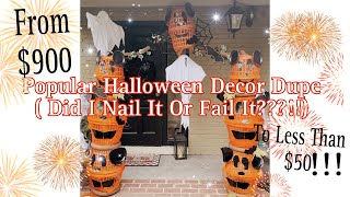 Duping Popular Halloween Decor using Dollar Tree items!! Did I Nail It Or Fail It????