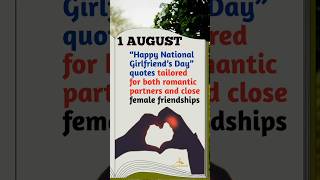 1 august |happy National Girlfriend day #national #international #girls #friendship
