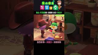 [모동숲]모동 숲 주민들에게 황소 두개골을 선물해 보자#모동숲#모동숲일상#animalcrossingnewhorizons#あつまれ どうぶつの森
