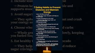 Prevent Diabetes & Stay Energized: 7 Smart Eating Habits You Need Now #lifeadvice #inyour70s #quotes