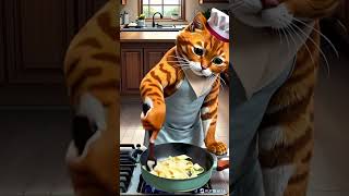 Ai Orange Cat Make A Eating Things #aicontent #aivideo #unfrezzmyaccount #viralvideo