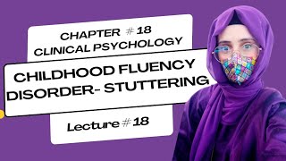 Childhood Onset Fluency Disorder | Dsm 5 lectures | Psychology Lectures Series | Urdu & Hindi