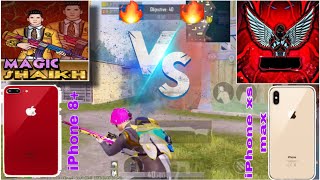 IPHONE 8 PLUS VS IPHONE XS MAX- PUBG-BGMI-TDM- 1vs1 @alshaikhop @MagicArmYT