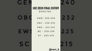 Rsmssb LDC 2024 expected cut off  #rsmssb #rajasthan #study #govtjobs #rajexam