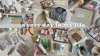 productive daily vlog: shopping haul, skincare, aesthetic morning routine, Journaling | ft: quntis