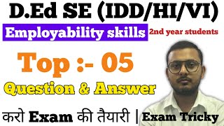 Employability skills | 2nd year students | Paper 13th | part 01| Top 05 question