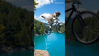 Cat Jumps Into River, Wait To See What Happens Next!!! #aistory #cat #ai #catstory