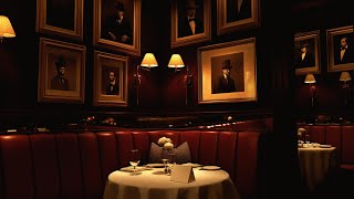 listening to retro jazz in an old 1940s bar on a rainy night