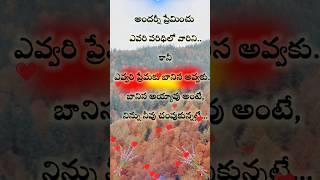 అందర్నీ ప్రేమించు ఎవరి పరిధిలో వారిని.. | quotes about relationship | #ytshorts @teluguquoteshub