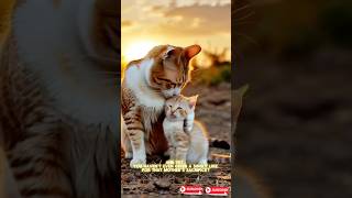 Mother Cat 🐱Fights Lion 🦁 to Save Her Baby. Heartbreaking Ending🥺 #ai #ytshorts #youtubeshorts