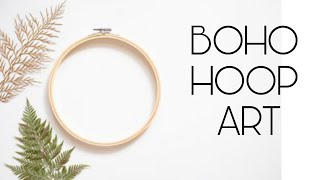 SIMPLE BOHO STYLE EMBROIDERY HOOP DECOR / using old cloth and wool