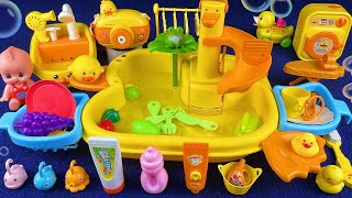7 Minutes Satisfying with Unboxing Yellow Duck Kitchen Sink Pool Play Set Review Toys | ASMR