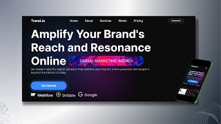 Responsive Digital Marketing Agency Landing Page Website Using HTML CSS & JavaScript