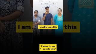 3 ways to say i can do it  #spokenenglishtips #dailylinesinenglish #smartwayoftalking