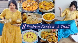 A Festival Veg Thali With 8 Unique Recipes || No Onion No Garlic || Janmashtami Special Bhog Prasad