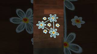Small Trendy Flower rangoli kolam 🌺#rangoli #kolam #dailyrangoli #shorts #youtubeshorts