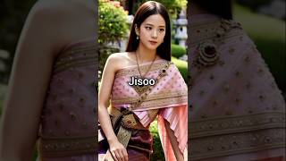 WHICH BLACKPINK MEMBER LOOK GOOD IN THAI DRESS 🥻 #blinkblackpink #roselisa #jensoo #kpopedit #queenl