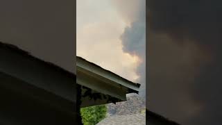 The start of the fire behind the house