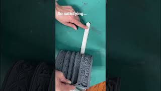 Satisfying cast release using IOD mould Trimmings 2 and air dry clay #shorts #iodmoulds #paperclay
