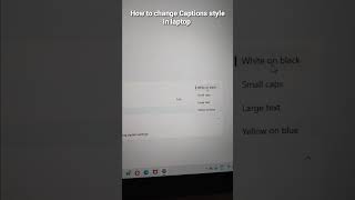 How to change captions style in laptop / PC #laptop #youtubeshorts #shorts @VJOBSNOTIFICATION9