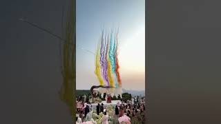 #varamala #colour #sfx #fireshow #wedding #groom #bride #groombride #destination #sunset