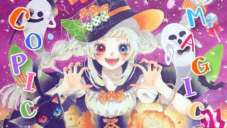 【コピック 】ハロウィン★魔女の女の子描いてみた★おまけつき / Drawing original Halloween witch girl with Copic markers【メイキング】