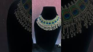 Beautiful Peacock Feather Necklace | Traditional Ethnic Jewelry | Festive Collection 2025"#noorviben