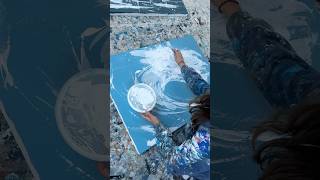 Painting waves #paintingwaves #coastalart #satisfyingart