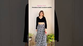 Prettiest indowestern outfits💕 #indowestern #weddingdress #myntrahaul #myntra #shortsvideo #shorts