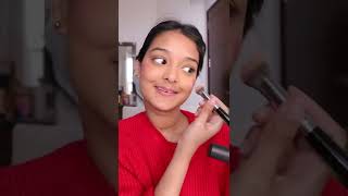 NO FOUNDATION red lip makeup | mast nazron se #shorts #trending