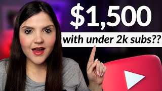 I Make $1,500/Month on YouTube with JUST 1.8k Subscribers (You Can Too!)