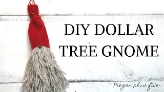 DOLLAR TREE GNOME ORNAMENT DIY | EASY MOP HEAD GNOME