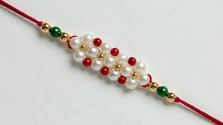 Diy easy rakhi || how to make rakhi || rakhi making ideas at home || DIY || pearl || handmade rakhi