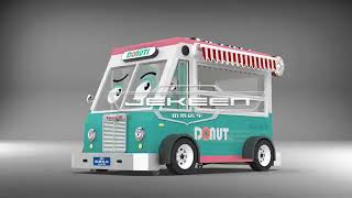 Berlin Series Donut Truck For Sale Jekeen Donut Food Truck 3D Video Show
