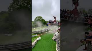 Spinning Plate Ride Attraction Derail and Crash