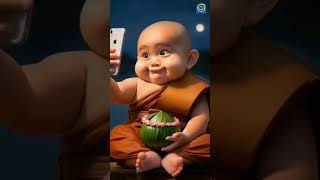 cute 🥰 little 😊 monk 🥰 pick selfie #shorts