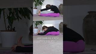 Transform your seated forward fold with 1 hack (Tip to improve Hamstring Flexibility). #yogatips
