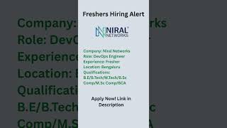 Fresher hiring #fresherjobs #jobs2025 #freshers #techjobs #latestjobs  #internship #itjobs #devops