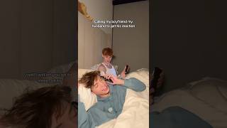 Calling my boyfriend my husband to get his reaction #couple #couplegoals #lgbtq #shorts #mlm